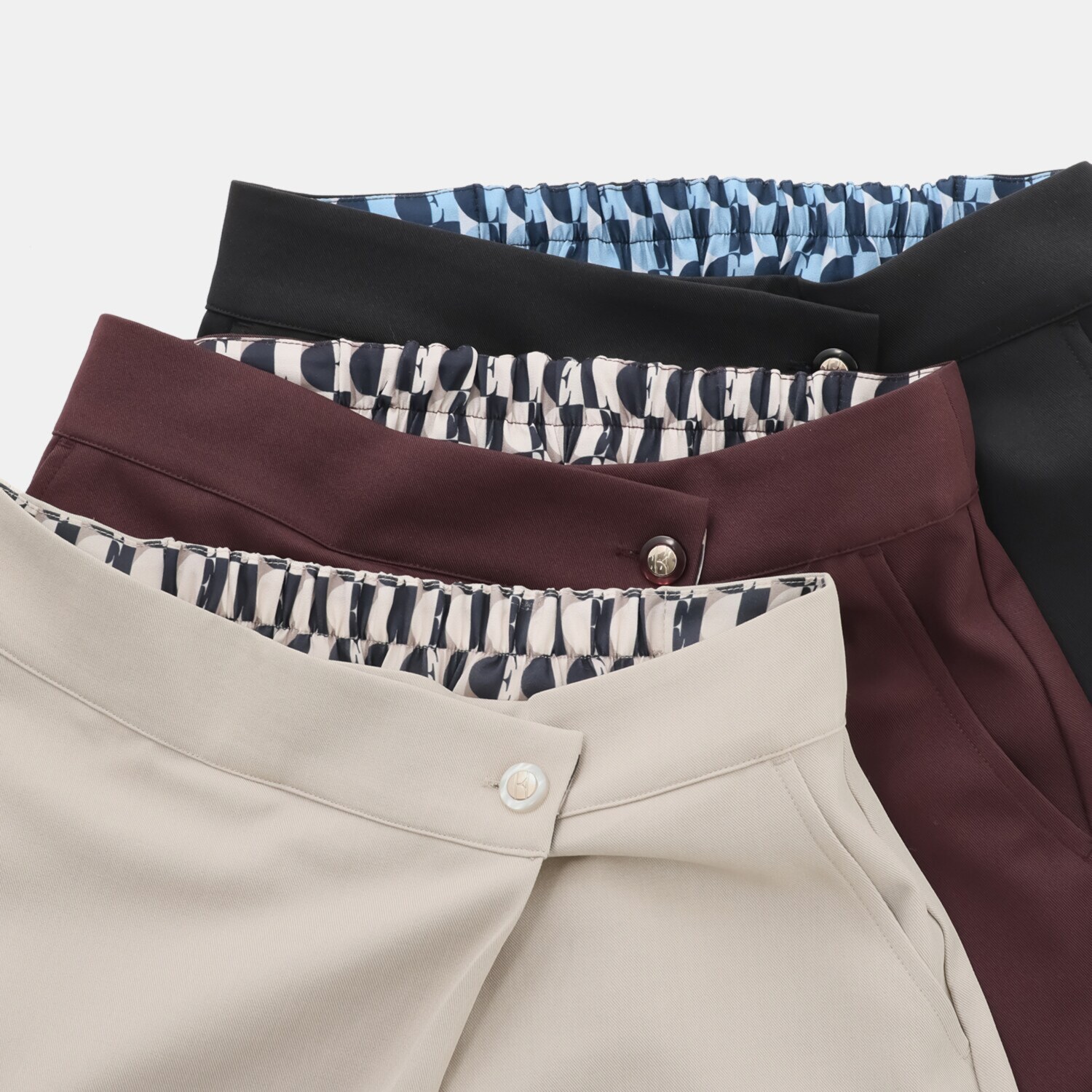 エル　ステュディオ ラップ風 ワイドパンツ