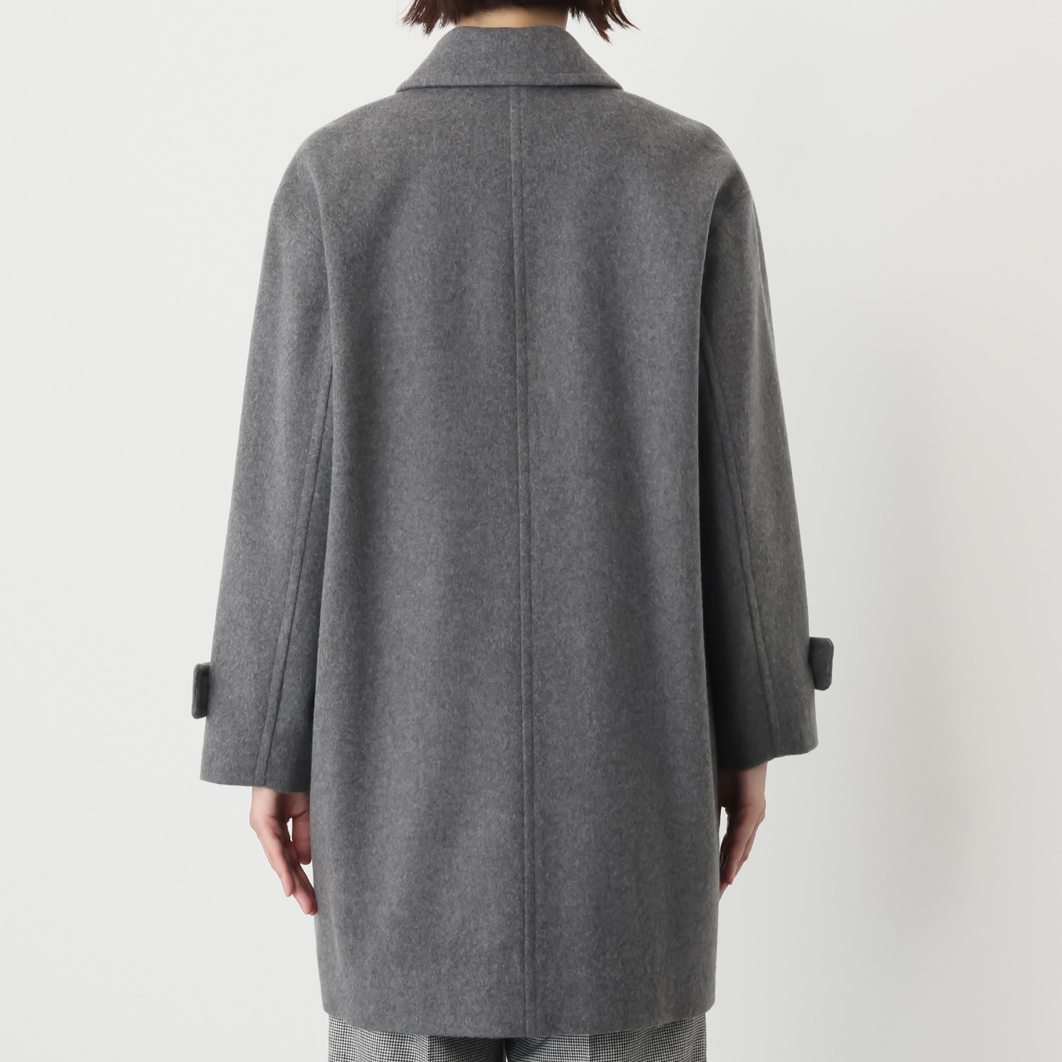 ポルトゥヴィーダ ジロンラムウール混 ステンカラーコート