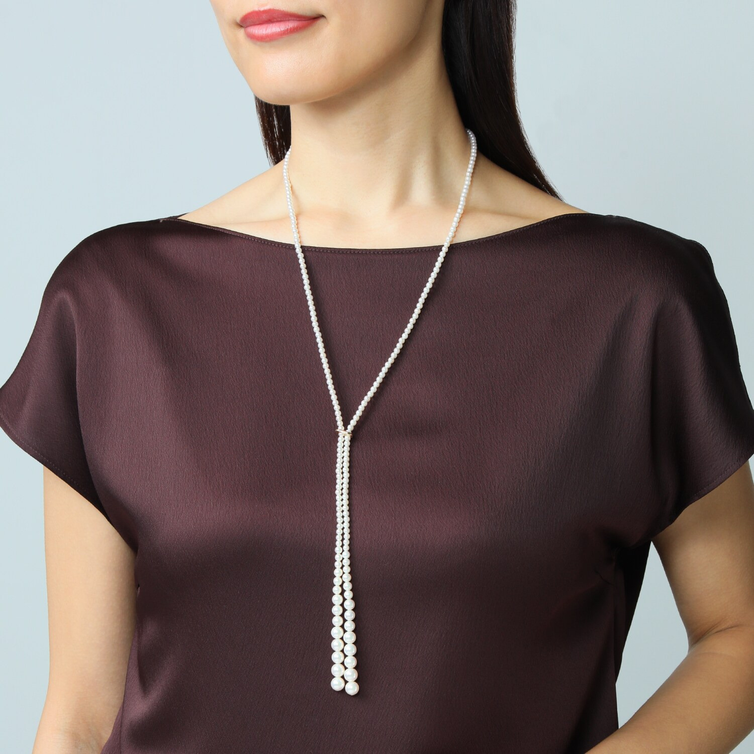 プレミアムパール 泉州の職人技 ベビー貝パール オペラタイプ ロングラリエット