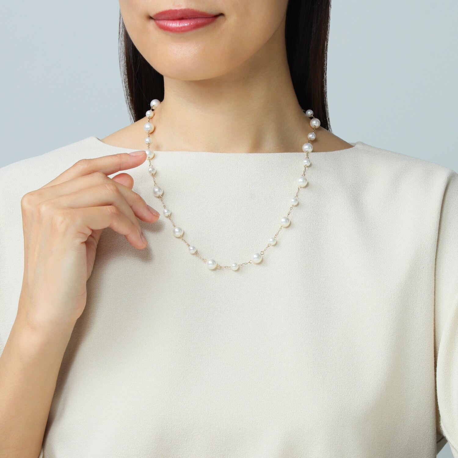 プレミアムパール 泉州の職人技 貝パール ラフィネーション ネックレス