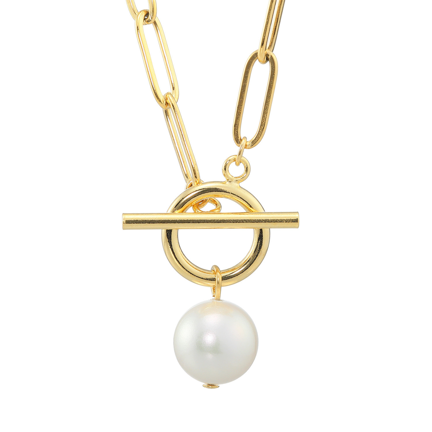 プレミアムパール 泉州の職人技 ステンレス １０ｍｍＵＰ　貝パール スタイリッシュ チェーンネックレス