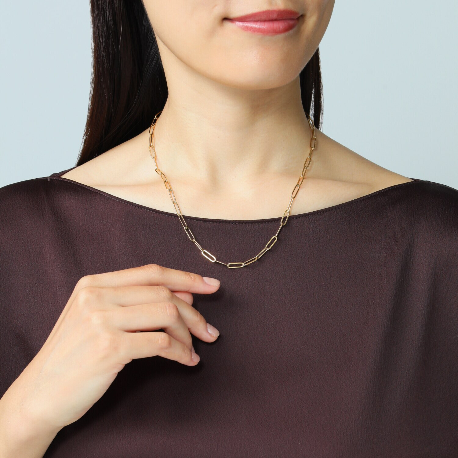 プレミアムパール 泉州の職人技 ステンレス １０ｍｍＵＰ　貝パール スタイリッシュ チェーンネックレス