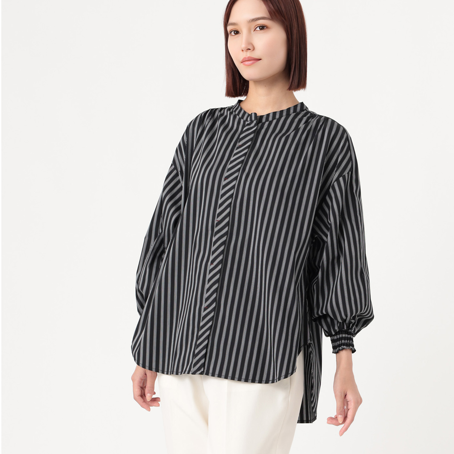 ダジュール ストライプブラウス