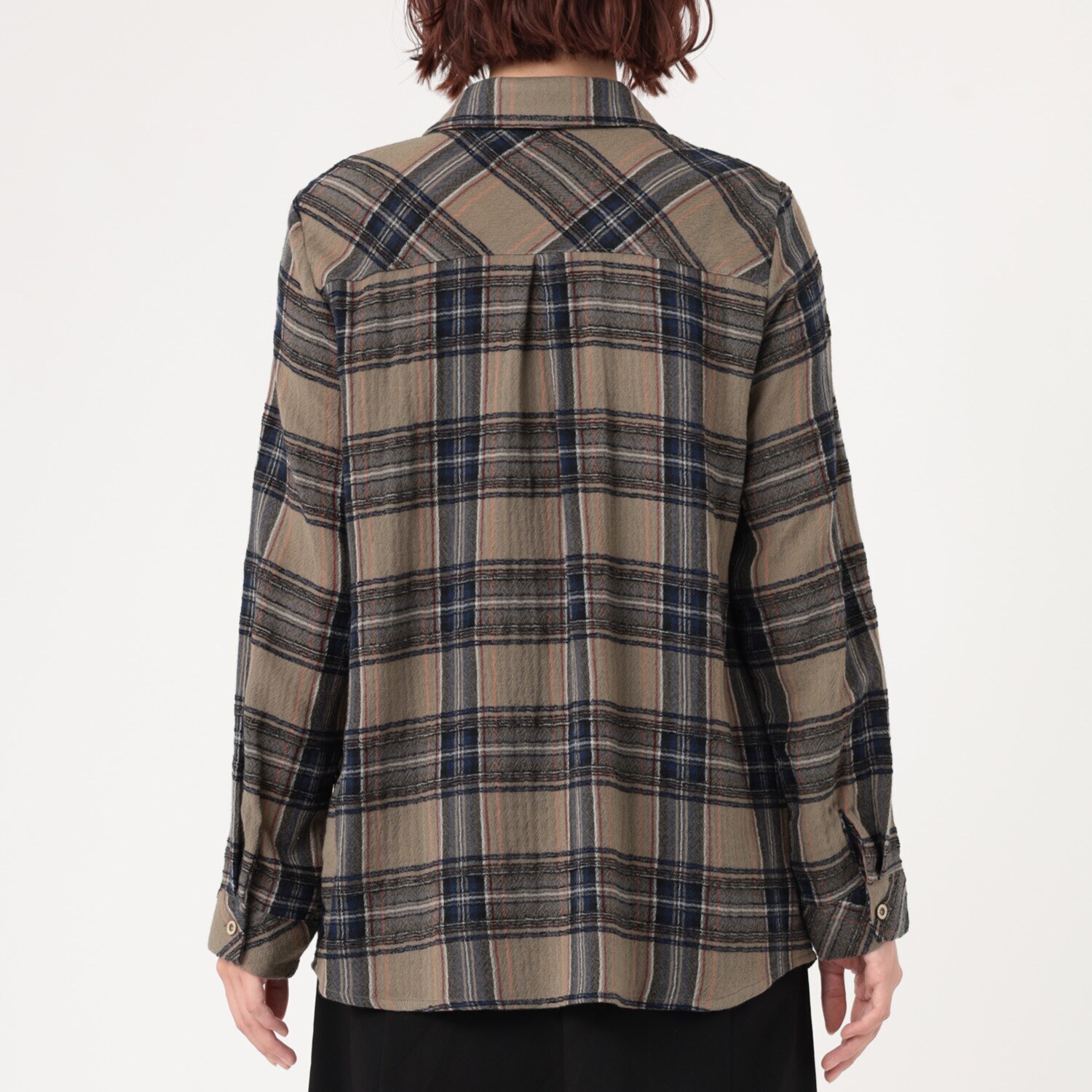 ダジュール 先染めチェックブラウス