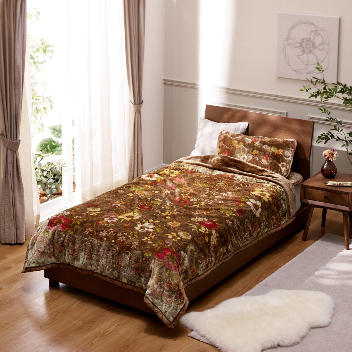 モリリン 凄暖 アルミ蒸着蓄熱シート入り ふっくらやわらか贅沢毛布 ＜ダブル＞