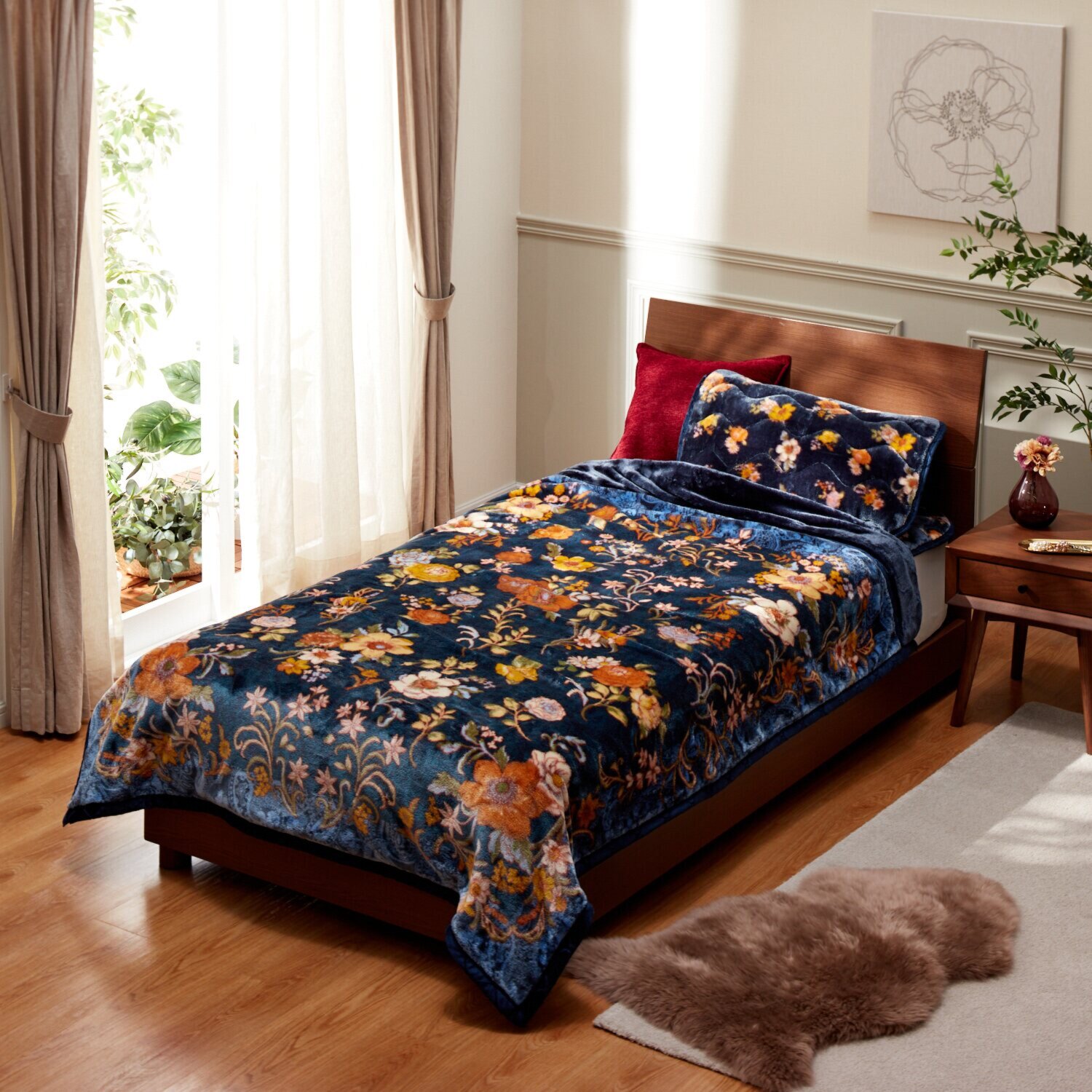 モリリン 凄暖 アルミ蒸着蓄熱シート入り ふっくらやわらか贅沢毛布 ＜ダブル＞