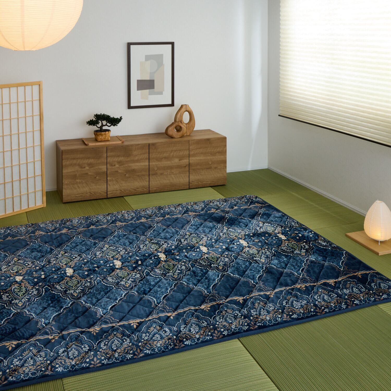 モリリンＷＯＭＡ 多層構造で暖か！ アルミ蒸着シート入り 洗えるぽかぽか ふっくらラグ ＜１９０×２４０ｃｍ＞