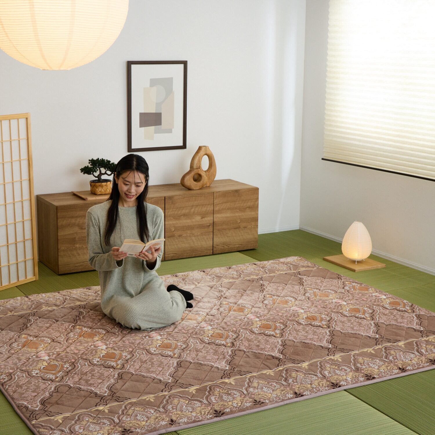 モリリンＷＯＭＡ 多層構造で暖か！ アルミ蒸着シート入り 洗えるぽかぽか ふっくらラグ ＜１９０×２４０ｃｍ＞