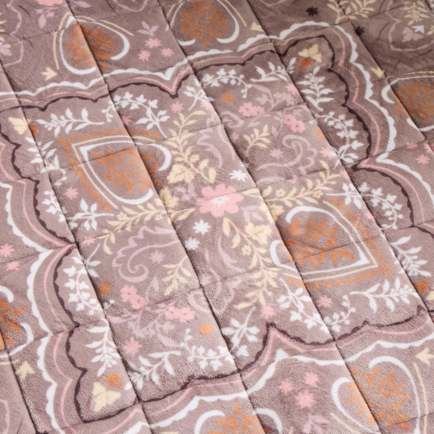 モリリンＷＯＭＡ 多層構造で暖か！ アルミ蒸着シート入り 洗えるぽかぽか ふっくら円形マット