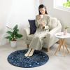 モリリンＷＯＭＡ 多層構造で暖か！ アルミ蒸着シート入り 洗えるぽかぽか ふっくら円形マット