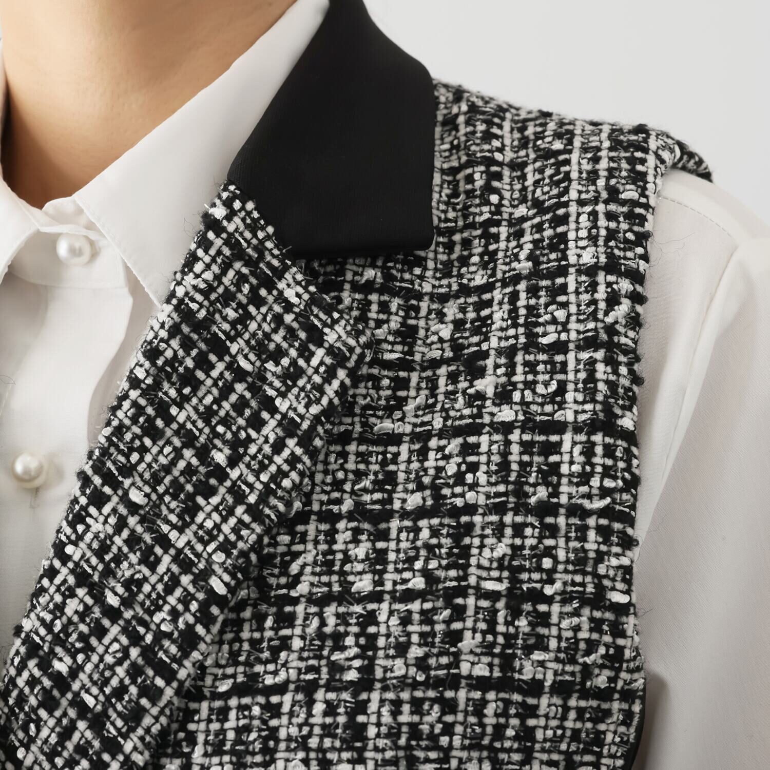 アンブリエ ラメツイード ジレジャケット