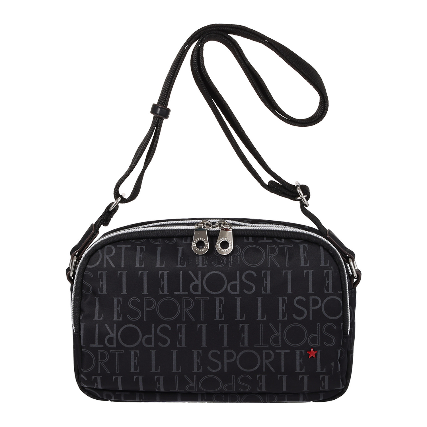 ＥＬＬＥ　ＳＰＯＲＴ 軽量　はっ水 ヒートエンボスナイロン ボックスショルダーバッグ