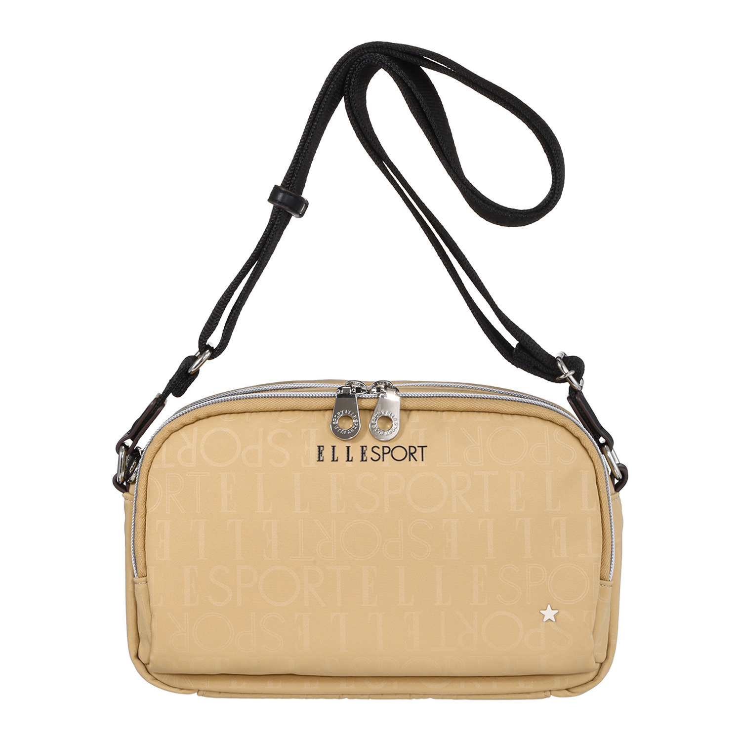 ＥＬＬＥ　ＳＰＯＲＴ 軽量　はっ水 ヒートエンボスナイロン ボックスショルダーバッグ