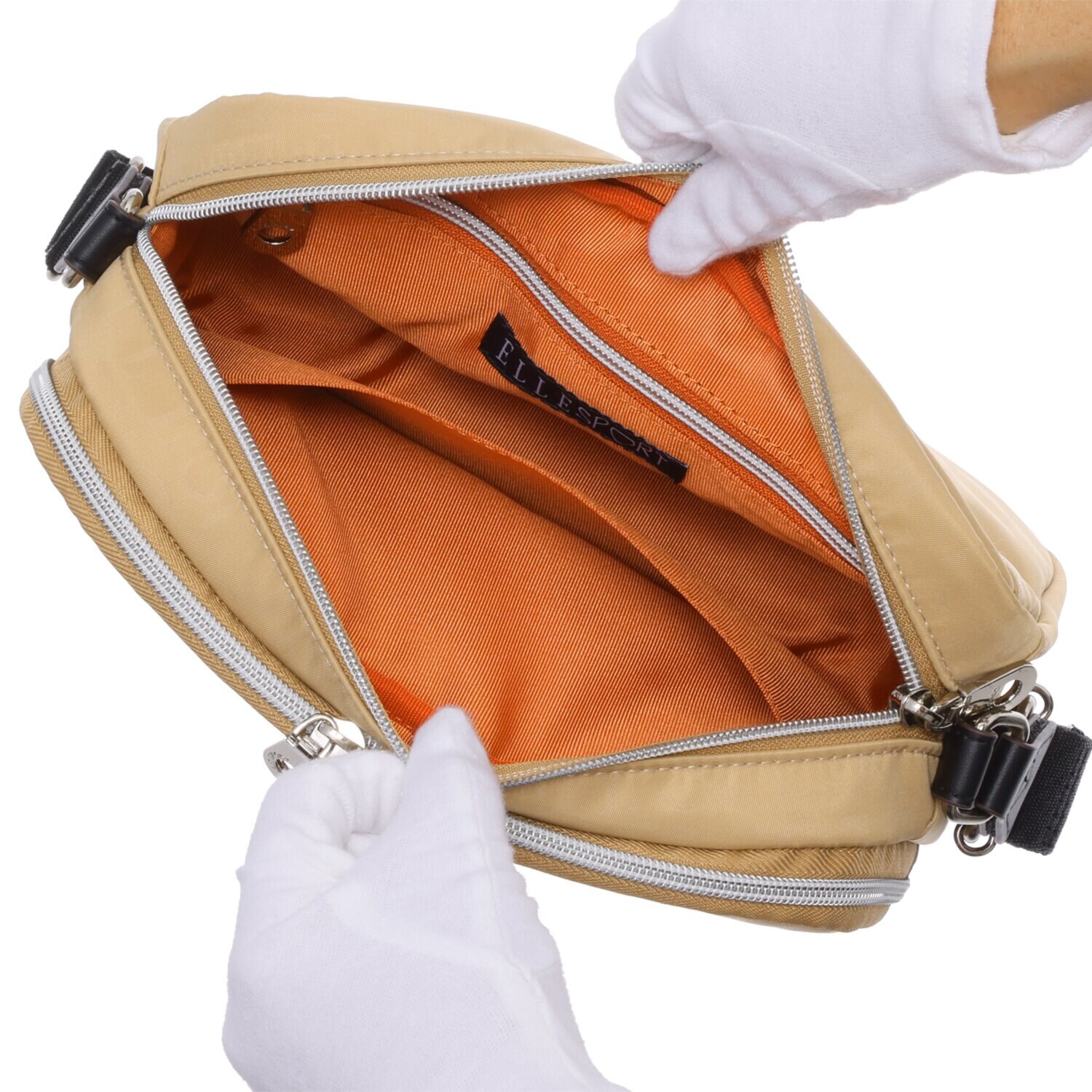 ＥＬＬＥ　ＳＰＯＲＴ 軽量　はっ水 ヒートエンボスナイロン ボックスショルダーバッグ