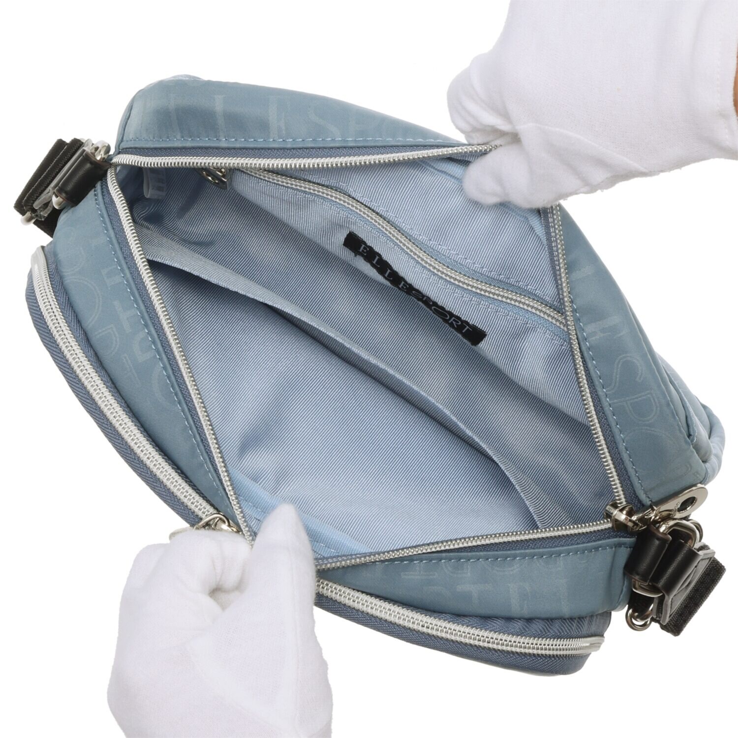 ＥＬＬＥ　ＳＰＯＲＴ 軽量　はっ水 ヒートエンボスナイロン ボックスショルダーバッグ