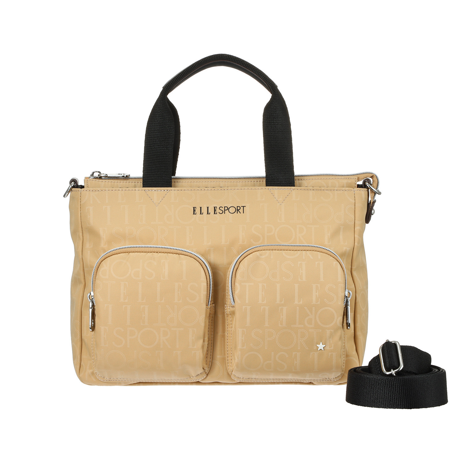 ＥＬＬＥ　ＳＰＯＲＴ 軽量　はっ水 ヒートエンボスナイロン ２ウェイトートバッグ