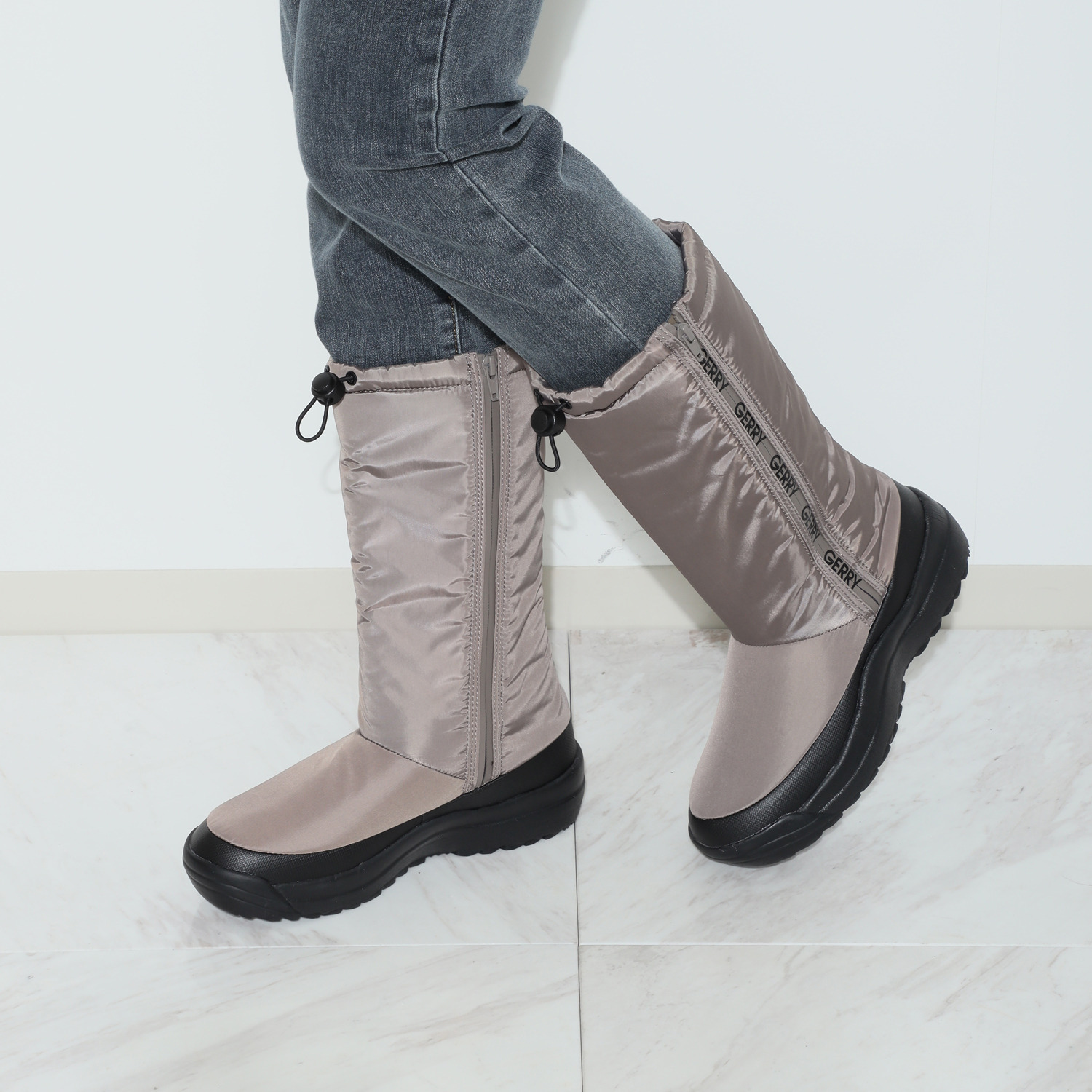 ＧＥＲＲＹ 防水・はっ水 Ｗファスナーになった！ スパイク付ロングブーツ