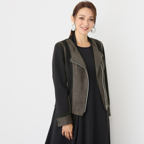 コースタルドライブ 異素材ドッキング ライダースジャケット コースタルドライブ 異素材ドッキング ライダースジャケット