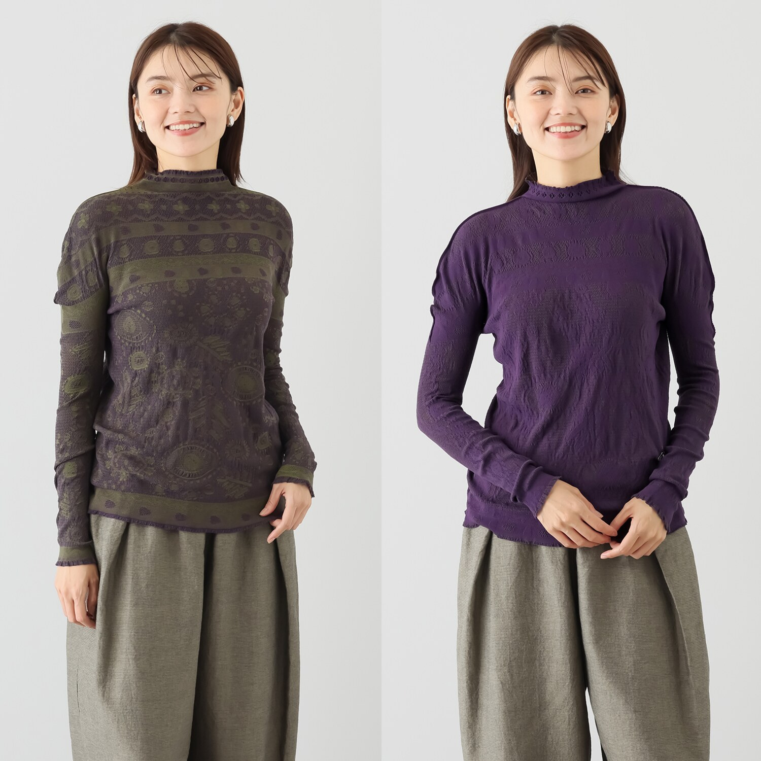 エム　アンド　キョウコ ラッセルレース リバーシブル プルオーバー