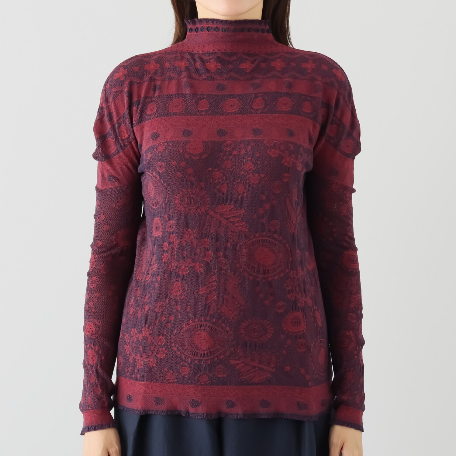 エム　アンド　キョウコ ラッセルレース リバーシブル プルオーバー