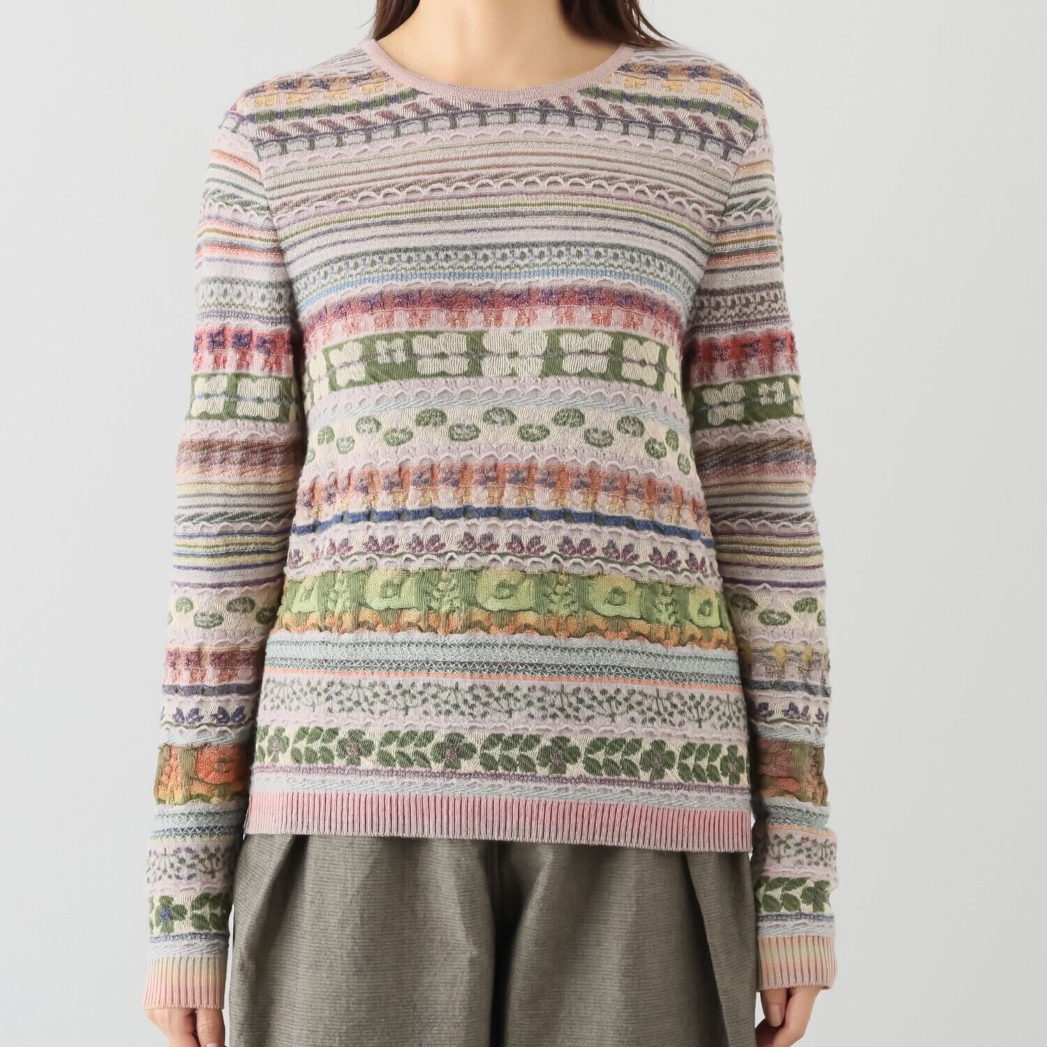 エム　アンド　キョウコ ジャガードニット プルオーバー