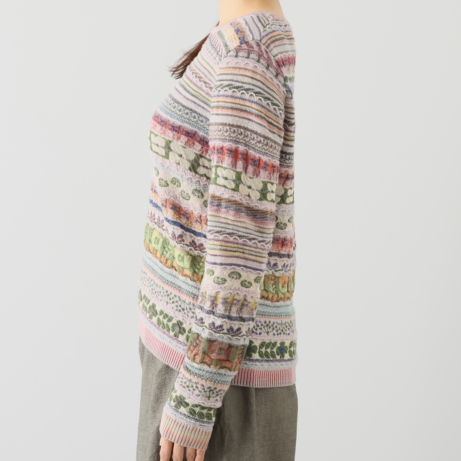 エム　アンド　キョウコ ジャガードニット プルオーバー