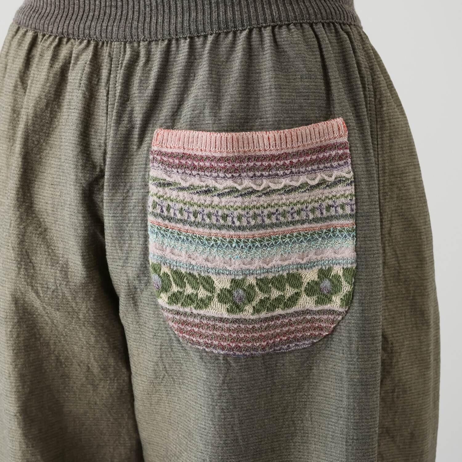 エム　アンド　キョウコ ジャガードアクセント リバーシブルパンツ