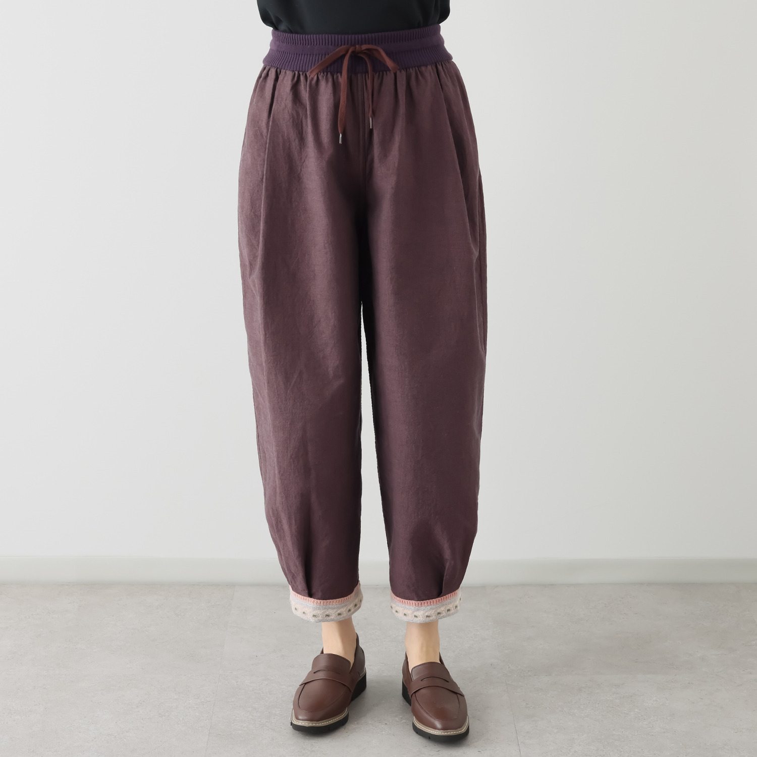 エム　アンド　キョウコ ジャガードアクセント リバーシブルパンツ