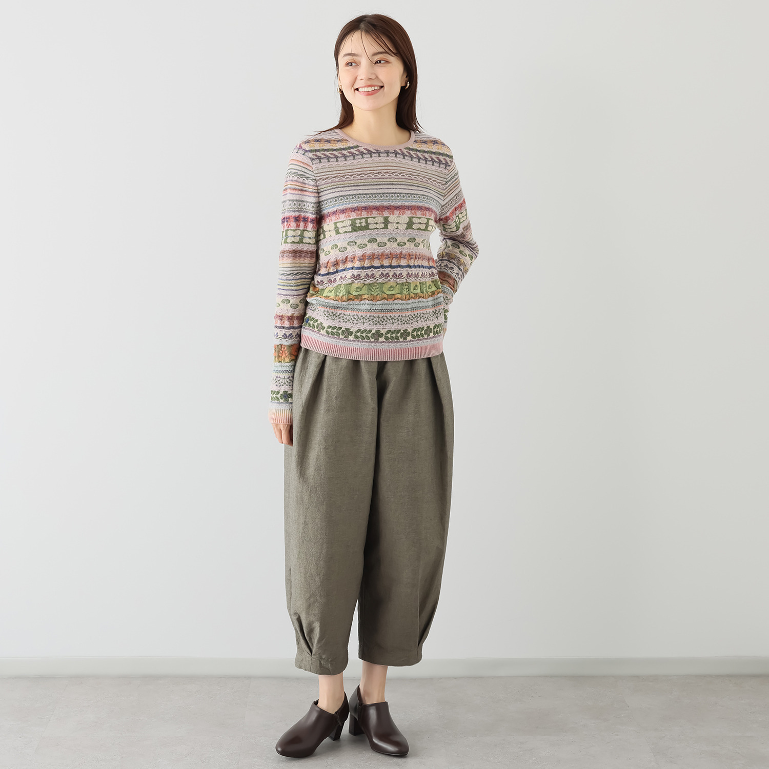 エム　アンド　キョウコ ジャガードアクセント リバーシブルパンツ