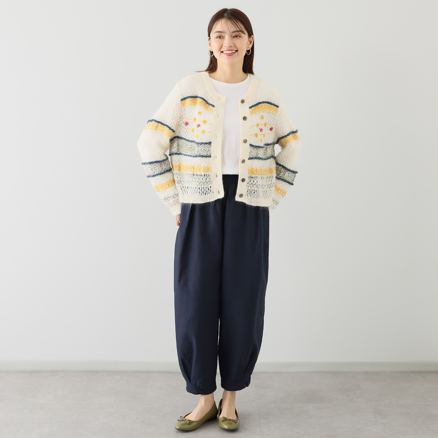 エム　アンド　キョウコ ジャガードアクセント リバーシブルパンツ