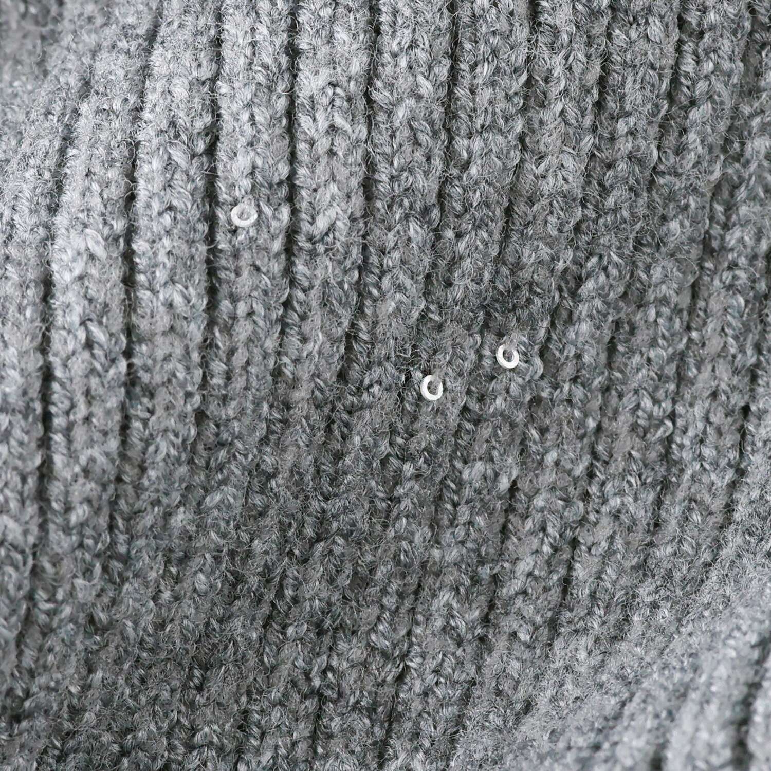 アンブリエ スパンコールニット 配色プルオーバー