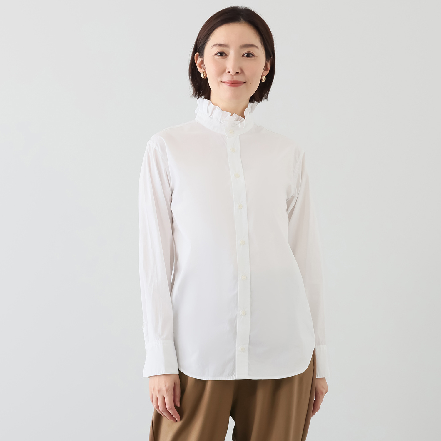 オトナノクラシ カッコいい 大人のフリルシャツ