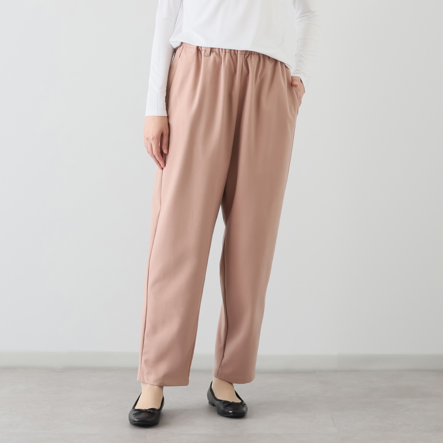 オトナノクラシ 楽ちん暖か ツイルパンツ