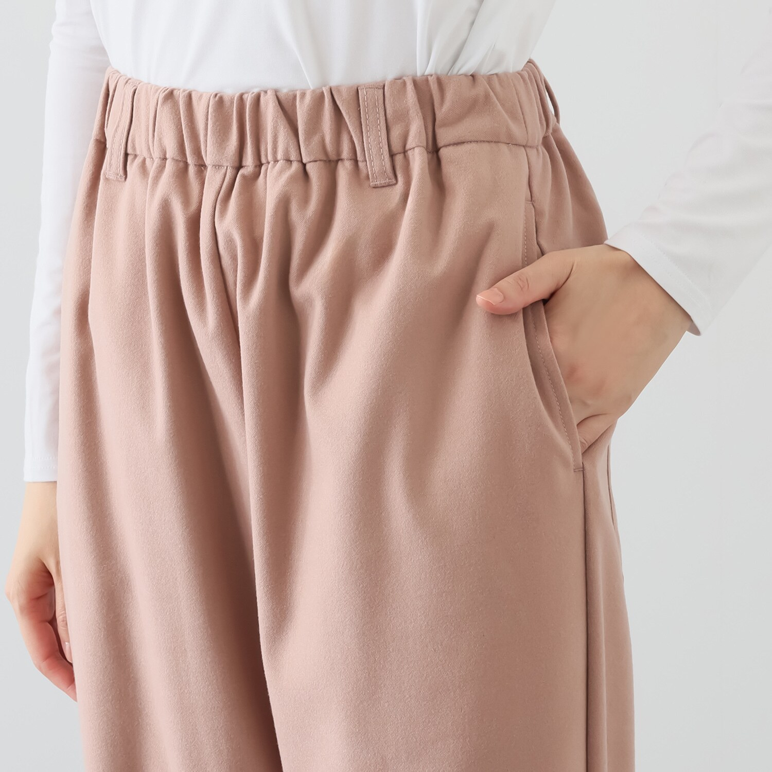 オトナノクラシ 楽ちん暖か ツイルパンツ