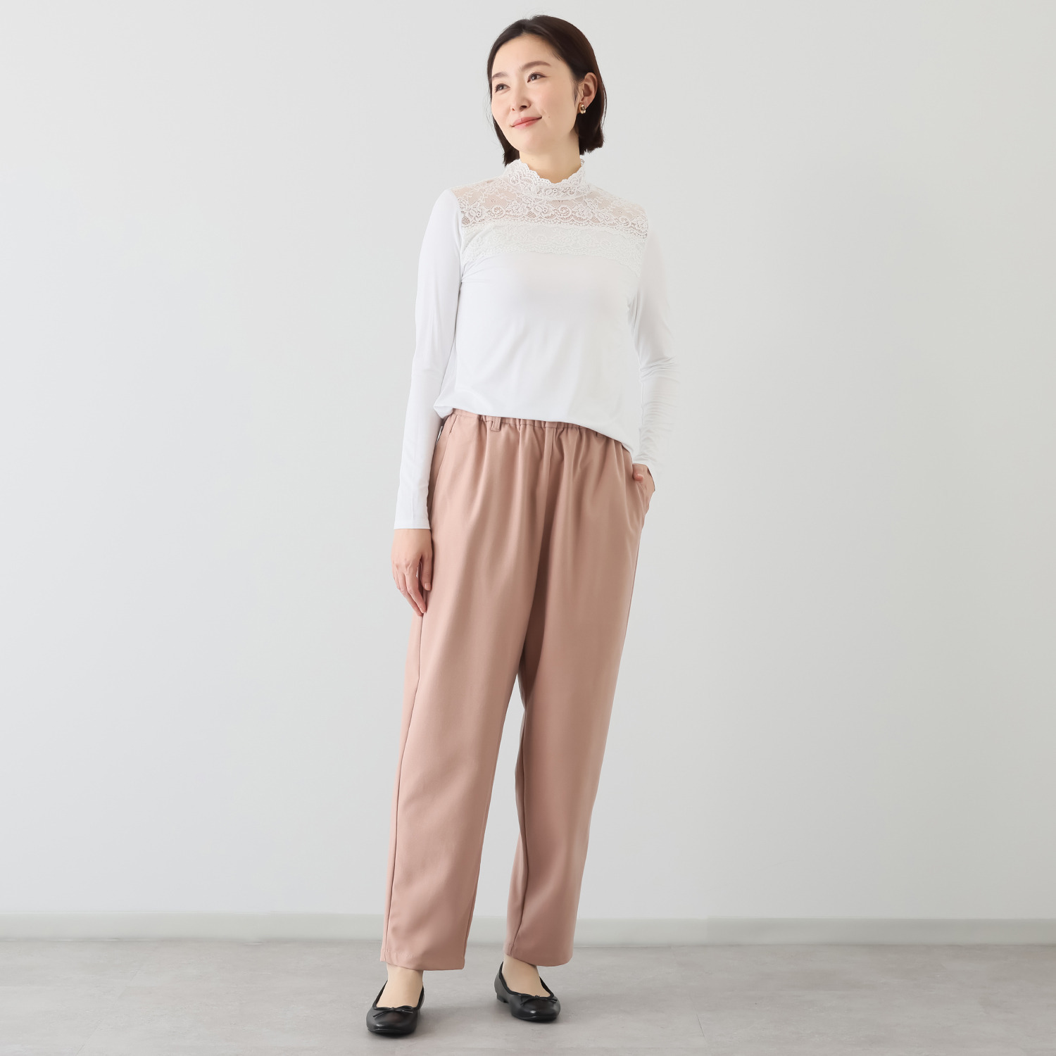 オトナノクラシ 楽ちん暖か ツイルパンツ