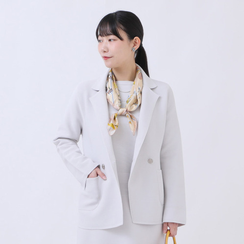 マルティジャーニ 日本製　匠の技 立体編 軽量ストレッチ ダブルジャケット