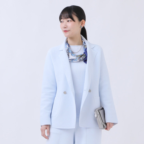 マルティジャーニ 日本製　匠の技 立体編 軽量ストレッチ ダブルジャケット