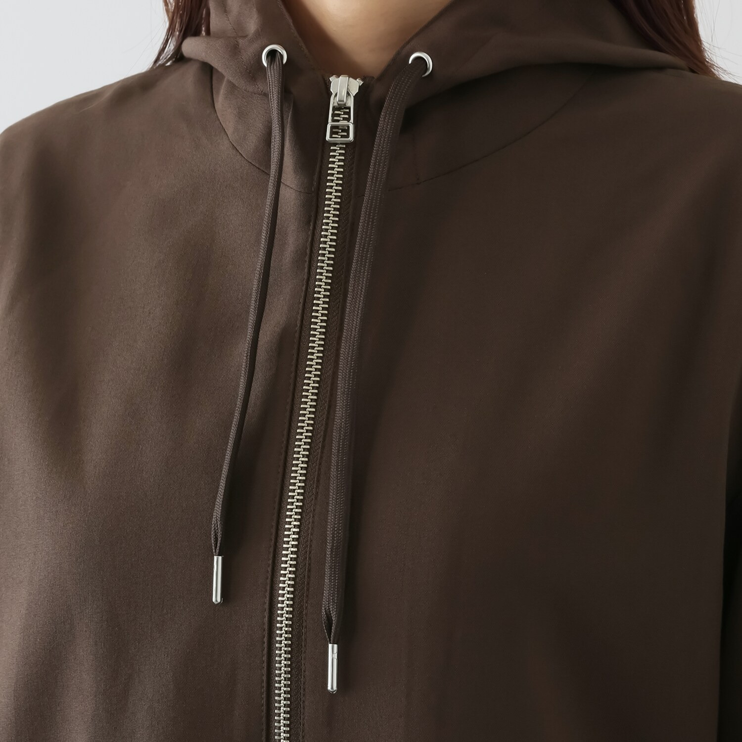 ミニマライズプラス 気軽に羽織って 上品な大人の スタイリッシュな ロングパーカー