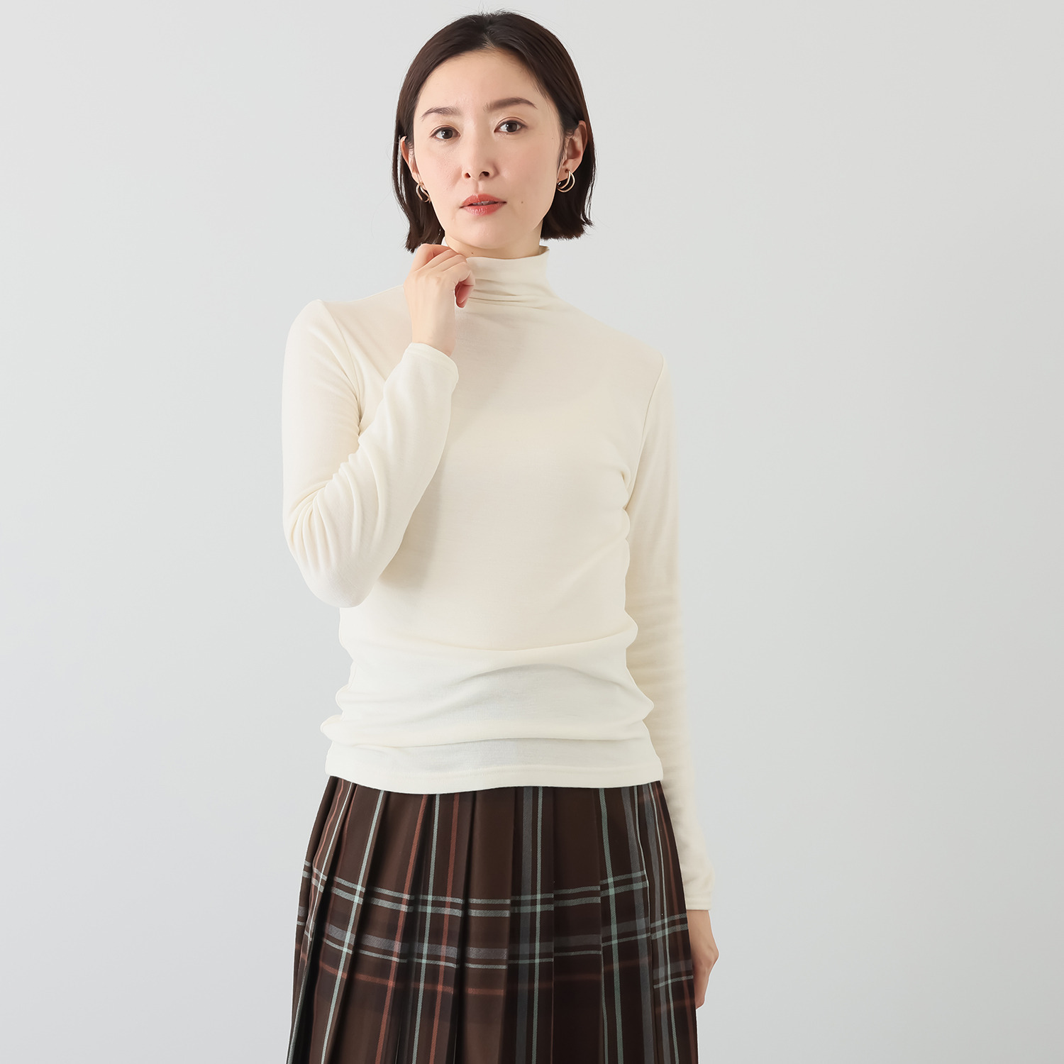 天使の綿シフォン お家で洗える！ ウールプラス プルオーバー