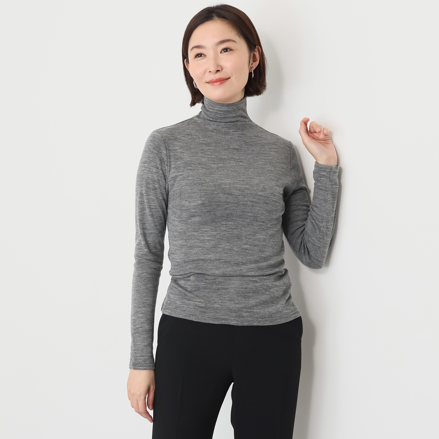 天使の綿シフォン お家で洗える！ ウールプラス プルオーバー