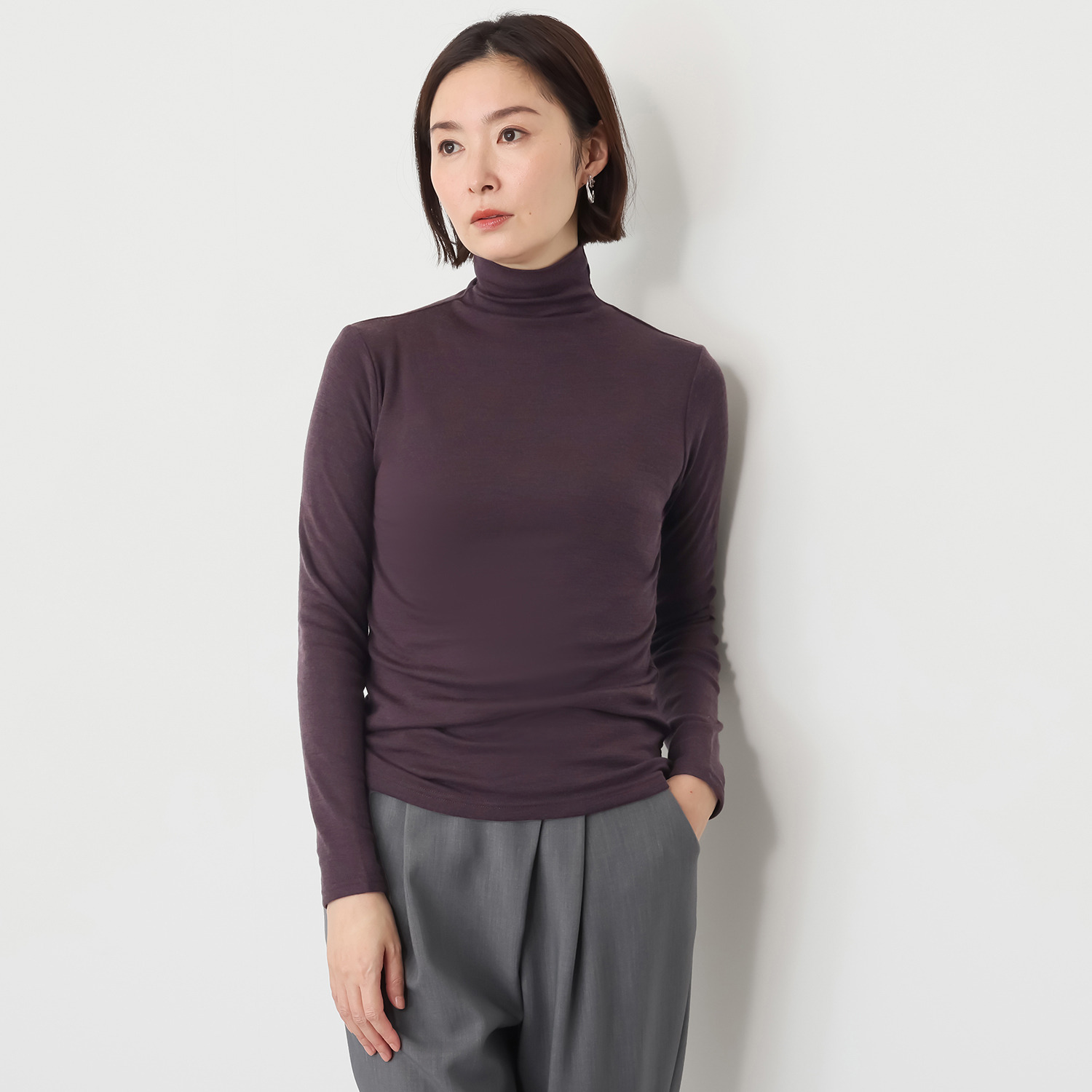 天使の綿シフォン お家で洗える！ ウールプラス プルオーバー