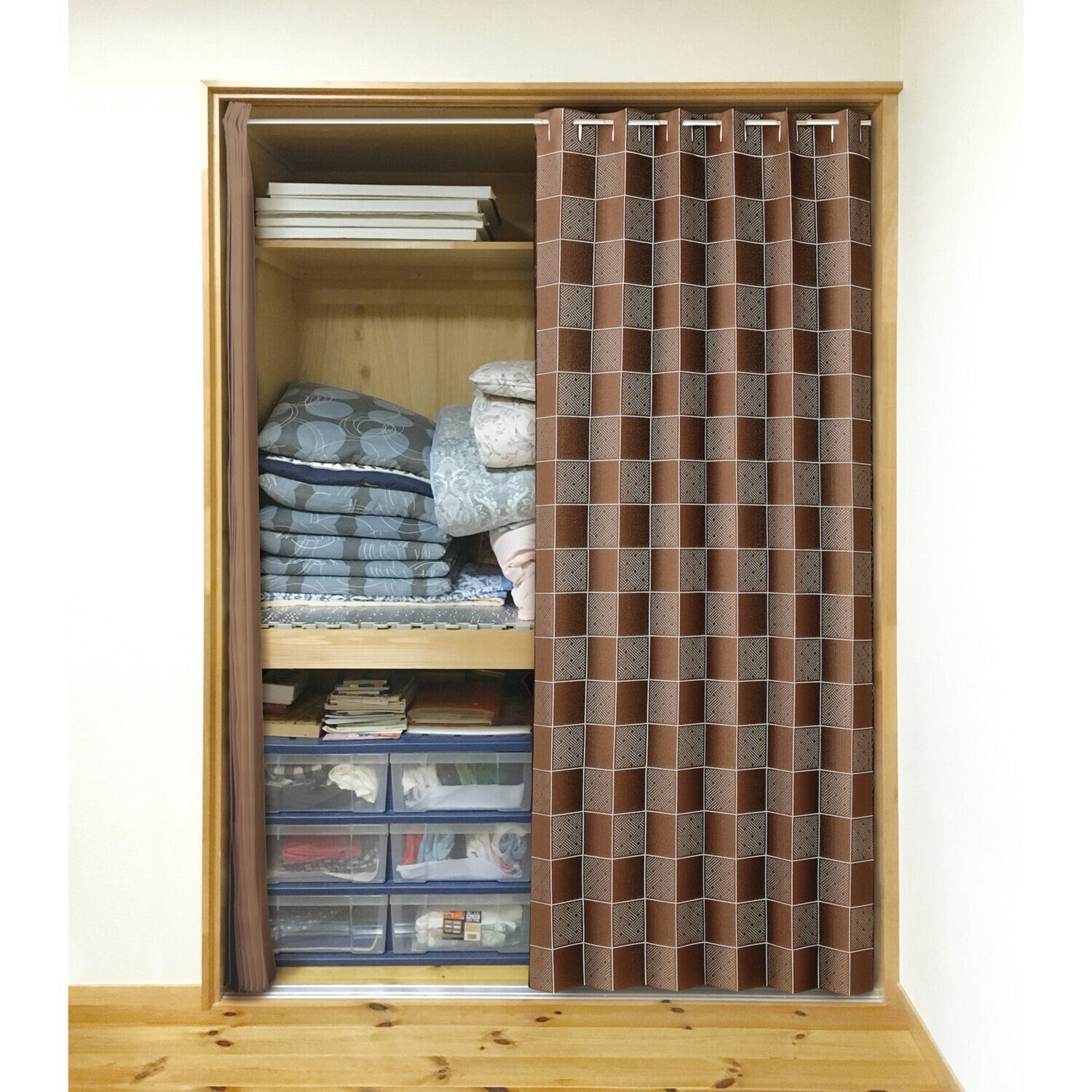 簡単設置 冷暖房の省エネ対策にも ハサミでカットできる 間仕切り断熱 アコーディオンのれん 同色２枚セット