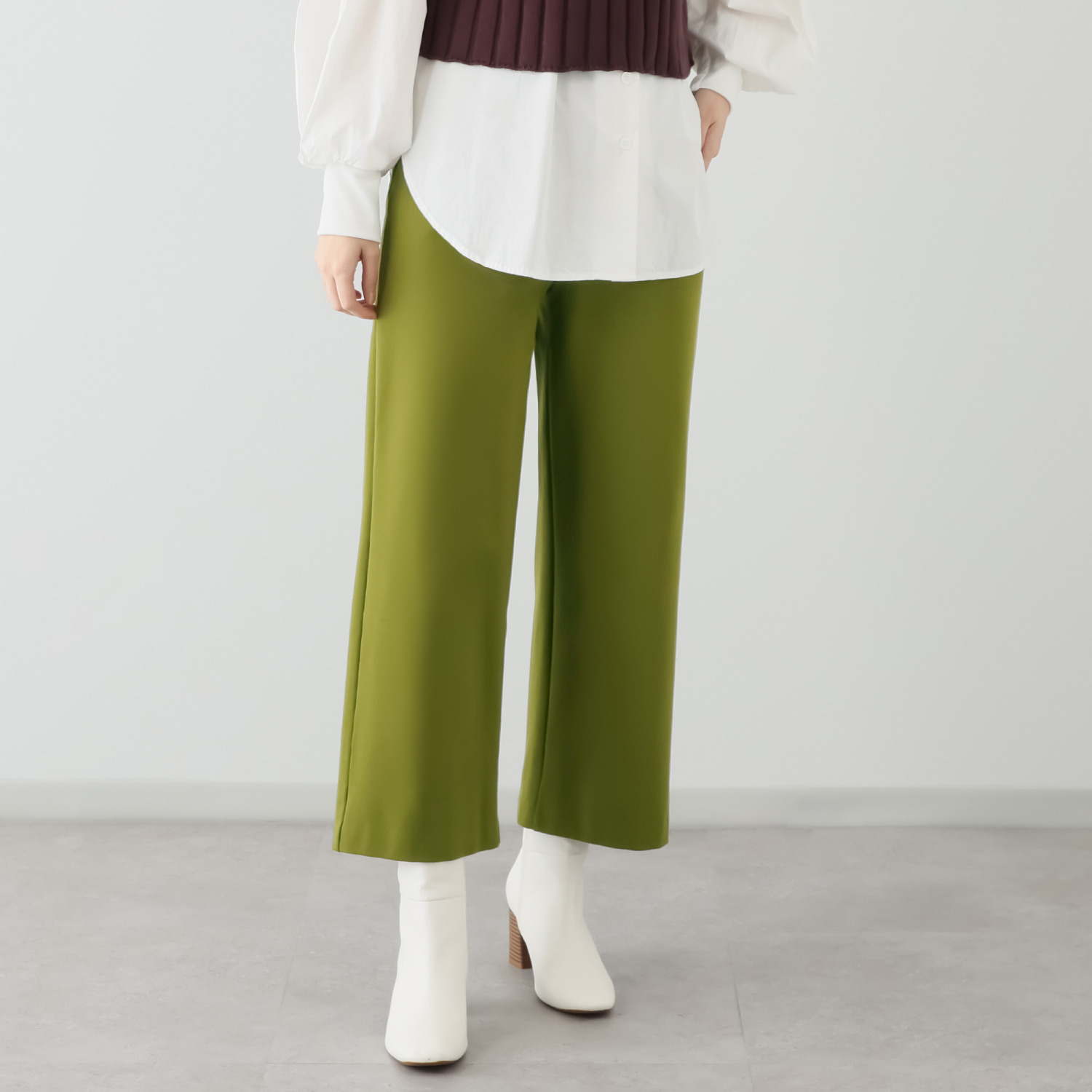 上質ごこち 吸湿発熱 プレミアム雅山（Ｒ） ワイドパンツ ＜股下６２ｃｍ＞