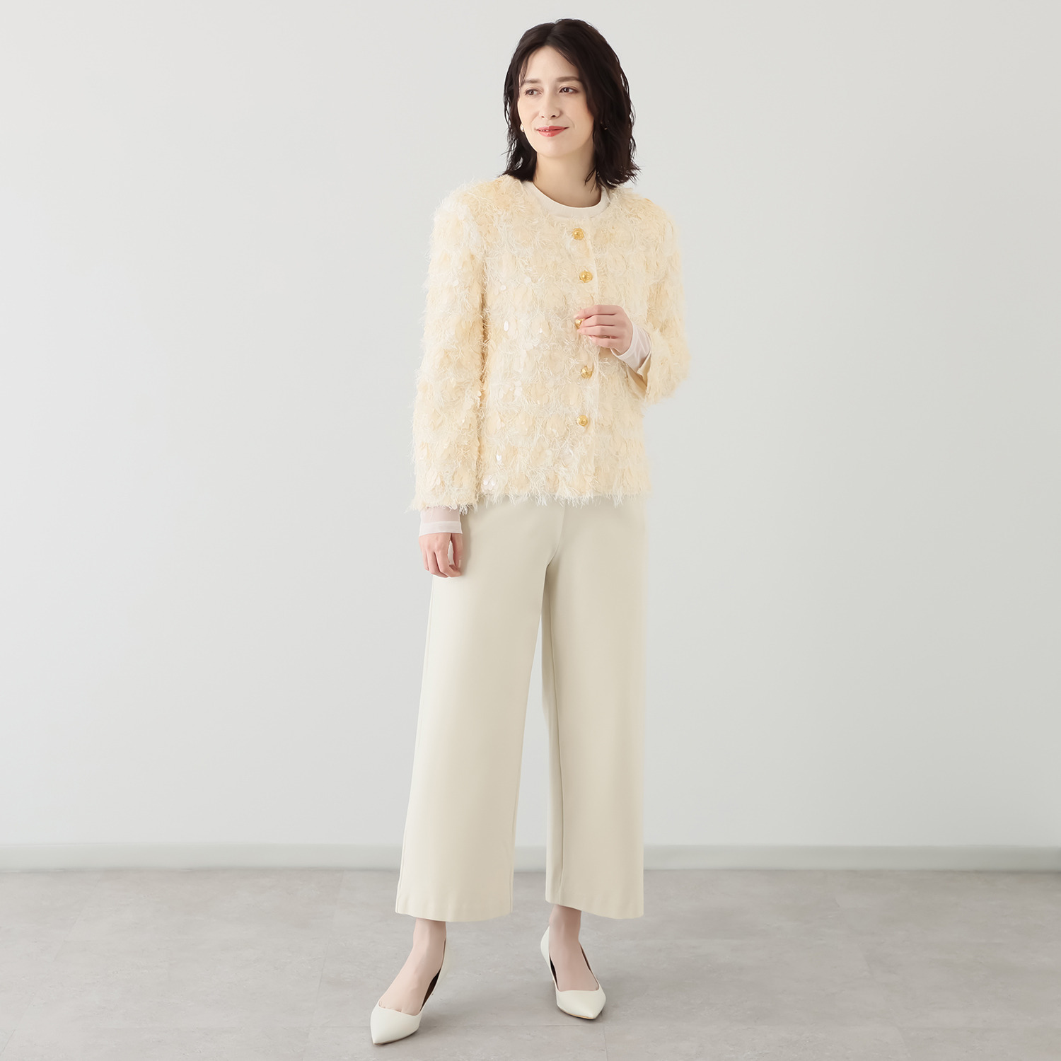 上質ごこち 吸湿発熱 プレミアム雅山（Ｒ） ワイドパンツ ＜股下６２ｃｍ＞