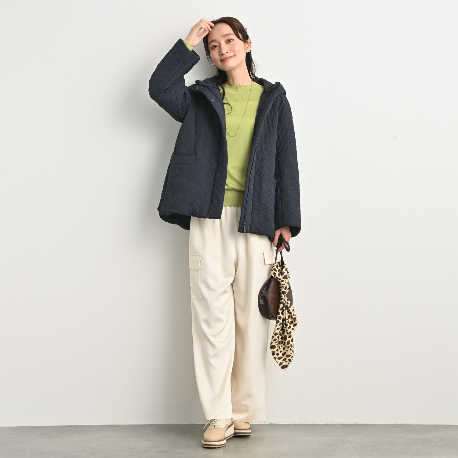 元町ゼラール なめらか＆きれい見え ハイゲージで編み立てた ふんわりスリーブ プルオーバー