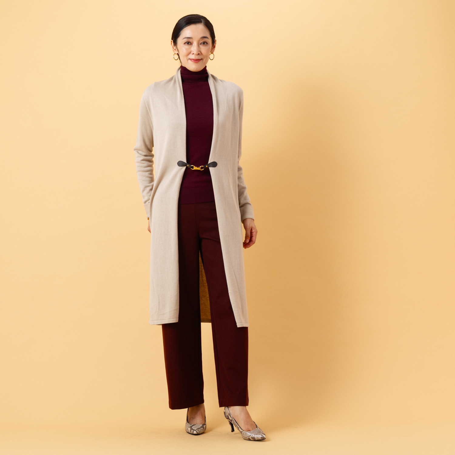 上質ごこち 吸湿発熱 プレミアム雅山（Ｒ） ワイドパンツ ＜股下７０ｃｍ＞