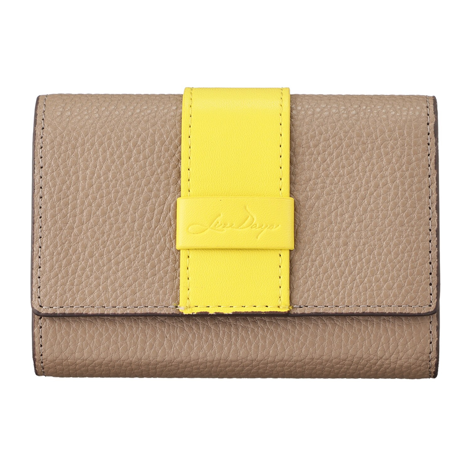 リズデイズ 牛革 ベルトデザイン じゃばら 二つ折り財布