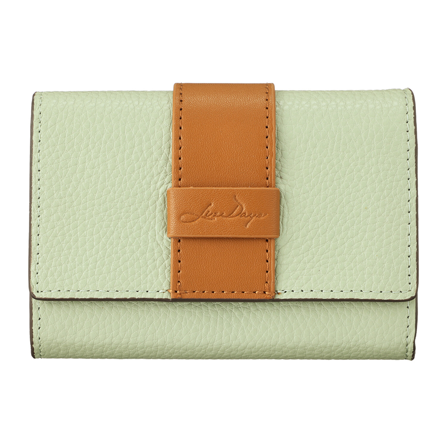 リズデイズ 牛革 ベルトデザイン じゃばら 二つ折り財布