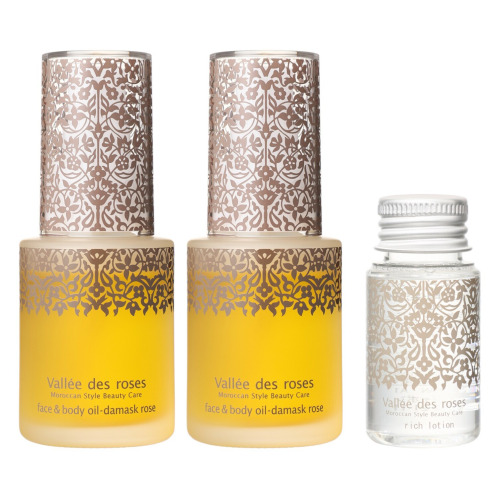 ヴァレ　ド　ローズ　美容成分１００％！　ハリツヤ潤い肌へ導く　フェイス＆ボディオイル　２本スペシャルセット