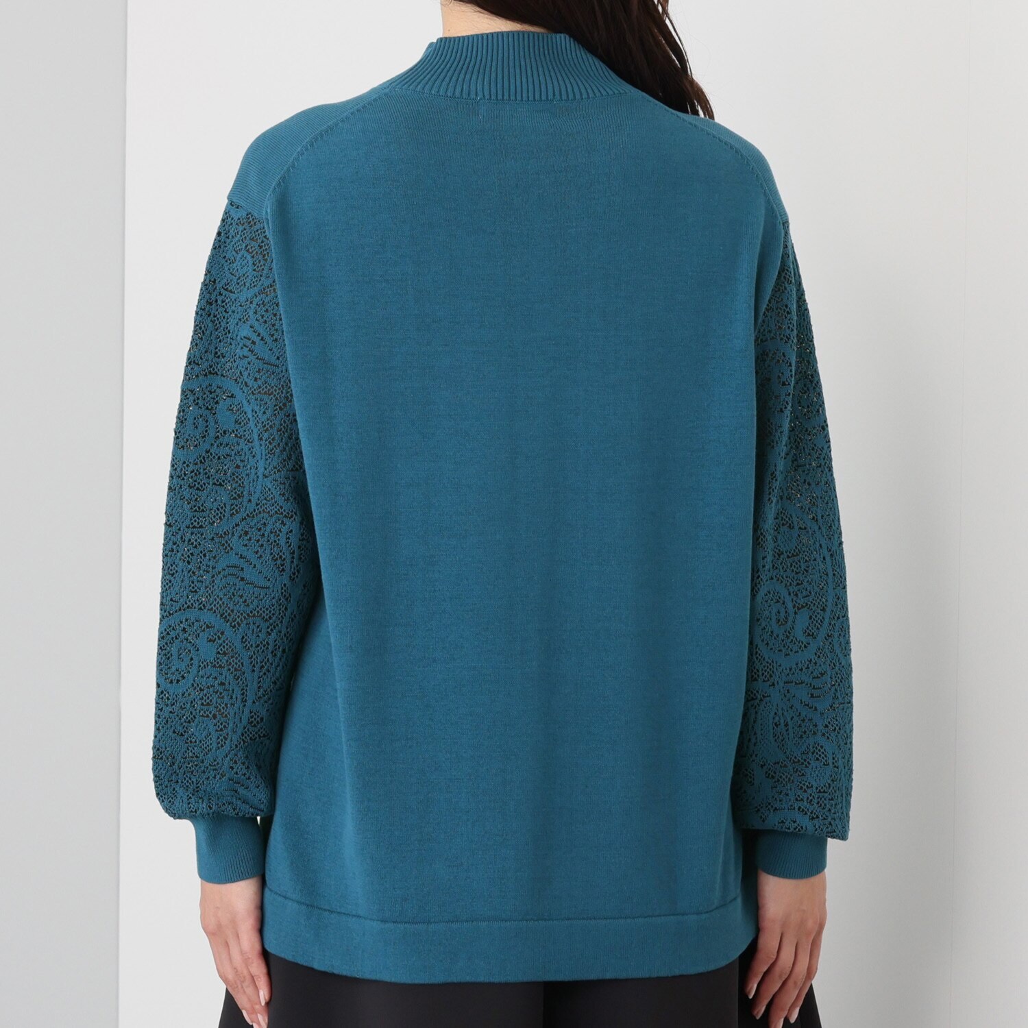 アットランティーヴァ アリア レーススリーブ ニットブラウス